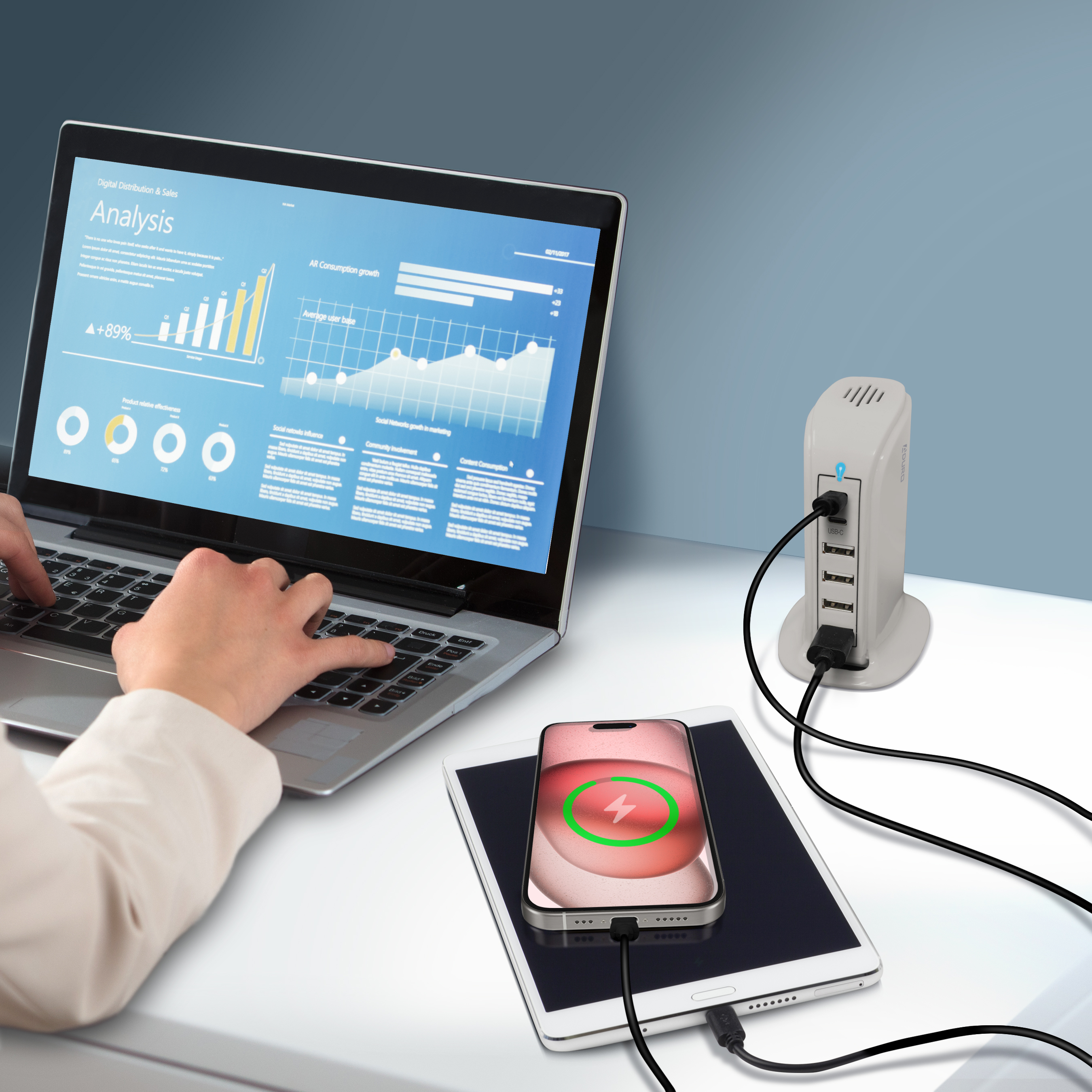 Power Tower Multi Port Charging Station Header Image